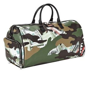 Sprayground Camo Money Shark Duffle - Brand New with Tags.